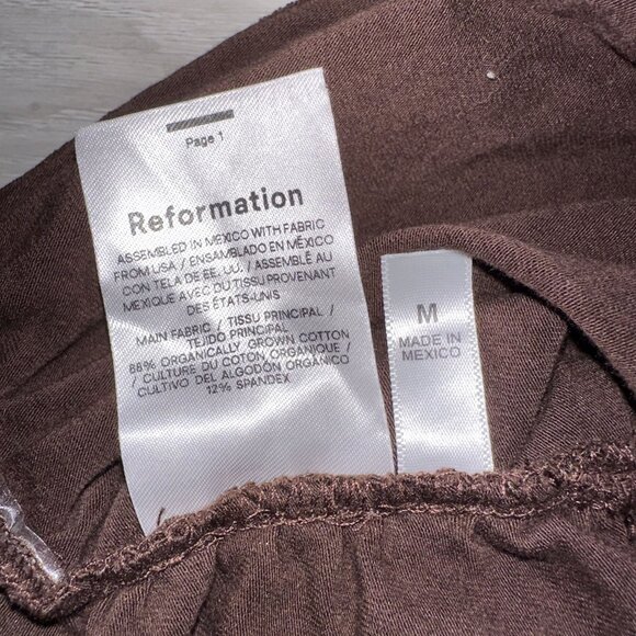 Reformation Lindy Brown High Mock Neck Knit Tank Top Women's Medium M - Picture 6 of 8